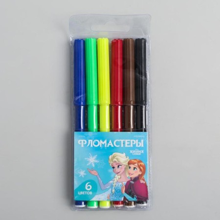 Felt -tip pens, 6 flowers, cold heart-2