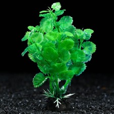 Artificial aquarium plant, 3 x 13 cm, green