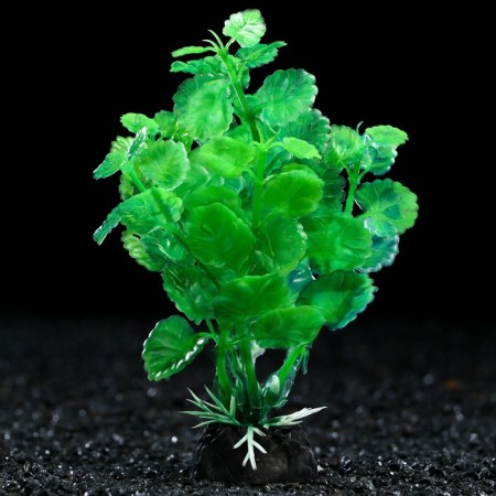 Artificial aquarium plant, 3 x 13 cm, green