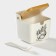 Porcelain Bank for bulk products with a spoon "Estet. Vegetables ", 250 ml, white color