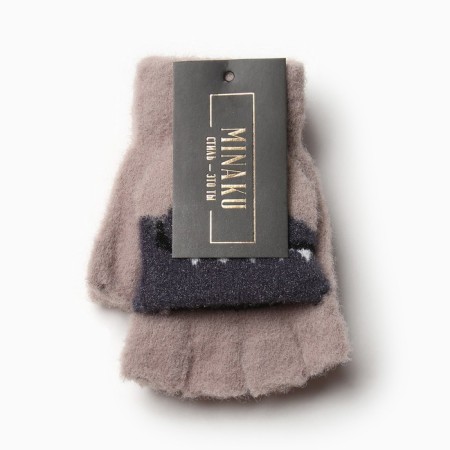Митенки детские MINAKU 17 см бежевый-3