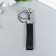 Metal keychain "Carabin Stylish with strap and 2 rings" black, silver
