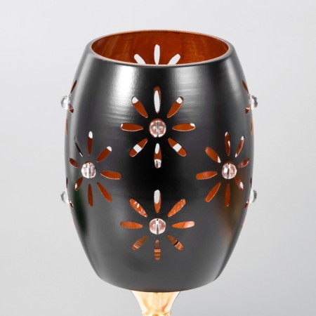 Table lamp "Flowers" E27 40W black and gold 12x12x24 cm Risalux-3