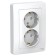 Double SE BLANCA, 16 A, 250V, built -in, with salary, curtains, IP20, white, Blnrs001121