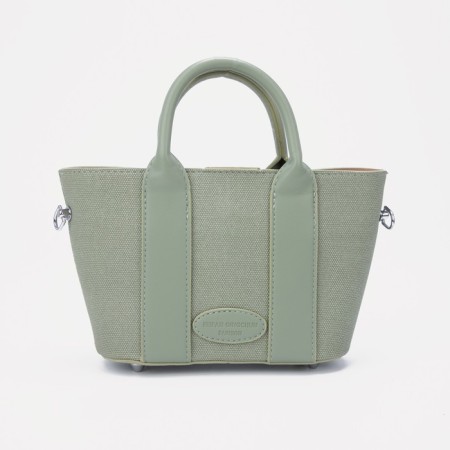 Bag Female Tout with zipper, green color