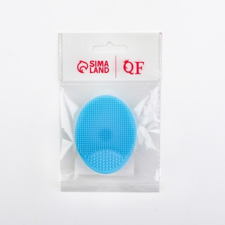 Washing brush "Oval", on a suction cup, 6.3 × 5.2 cm, blue color-4