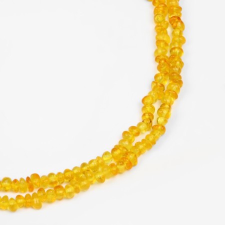 Beads "amber" Processed crumbs, rainbow, 45cm