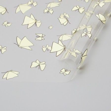 Film color "Moths", pale yellow, 60 cm x 8.7 m-2