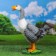 Garden Figure "Screaming Goose" 18x20x44cm