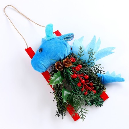 New Year's decoration "Dragon with a spruce", 22 cm-2