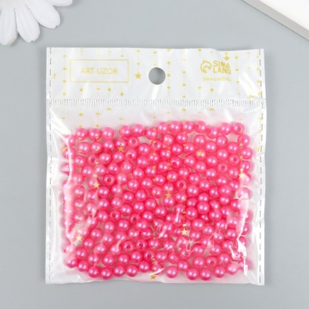 Beads for creativity plastic "Pink fuchsia" set 20 g d = 0.6 cm-2