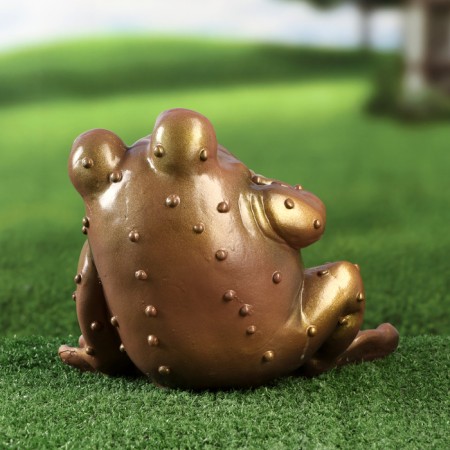 Garden figure "Frog rest" brown, 20cm-3