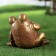 Garden figure "Frog rest" brown, 20cm