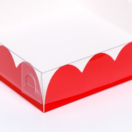 Box for cookies, red, 12 x 12 x 3 cm-2