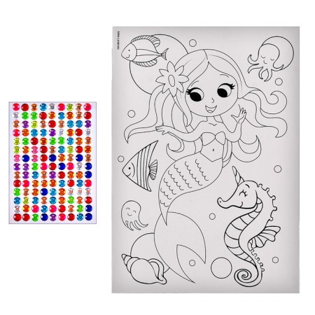 Application with rhinestones "Mysterious Sea World" 14.8x21 cm-2