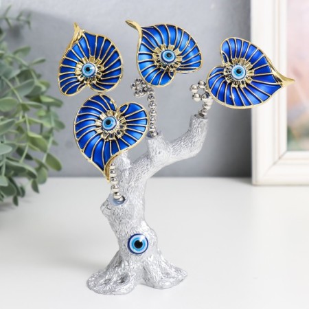 Souvenir from the evil eye "Blooming tree, heart leaves" silver 11.5x5x18.5 cm