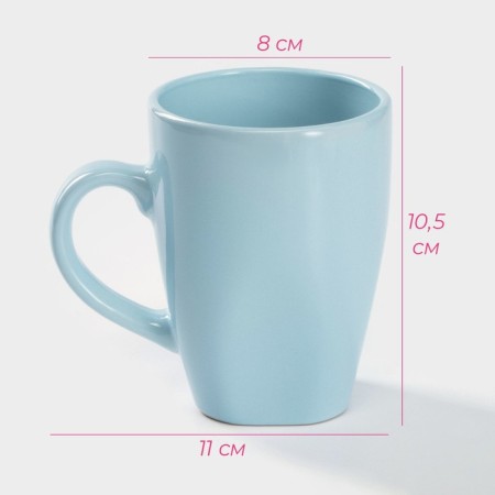 Ceramic share mug "Pastel", 280 ml, blue color-2