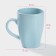 Ceramic share mug "Pastel", 280 ml, blue color