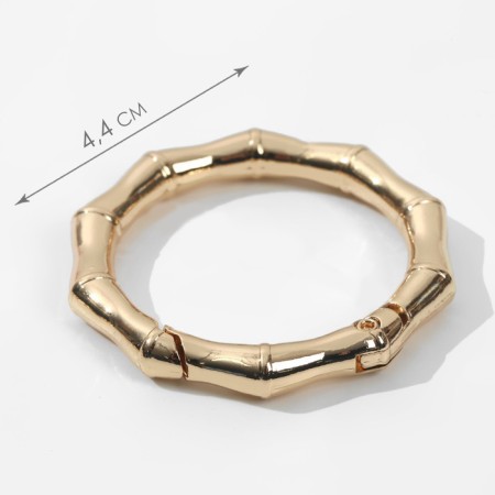 Carabin ring "Bamboo", d = 32/44 mm, thickness - 4 mm, 5 pcs, the color of the gold-1