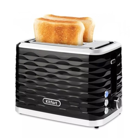 Toster KitFort KT-2086, 930 W, 7 frying modes, 2 toasts, black-silver