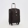 Small suitcase 20 "on lightning, code castle, with extension, brown color
