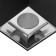 Lamp "Cube" LED 4000K 10W DIM220 Black silver 7.5x7.5x9.5cm