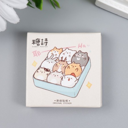Stickers for creativity "Fat cats" set of 45 pcs 4.4x4.4x1.1 cm-3