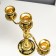 Summary Metal for 3 candles "rosary" gold, black enamel 35.5x32x12 cm