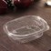 The plastic disposable container with an insoluble lid pr-rks-350, 350 ml, 15.9 × 13 × 4 cm, the color is transparent
