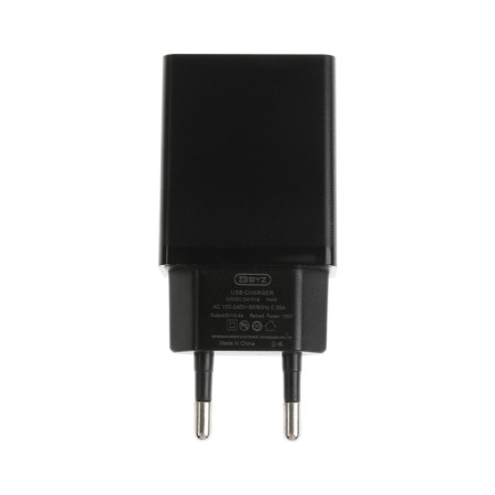 Network charger Byz Day016, 1 USB, 2.4, black-3