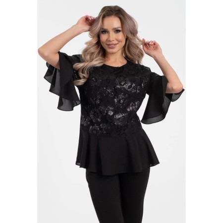 Female blouse, size 42, black color
