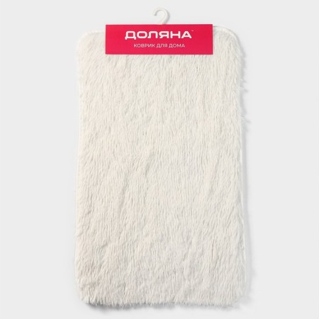 Fluffy Dolyana mat, 49 × 79 cm, white color-7