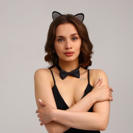 Carnival set adult "Stylish cat" (rim-shuser+ butterfly)-2
