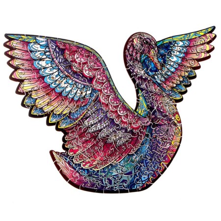 Puzzles wooden figured "White Swan", 134 elements-4