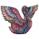 Puzzles wooden figured "White Swan", 134 elements