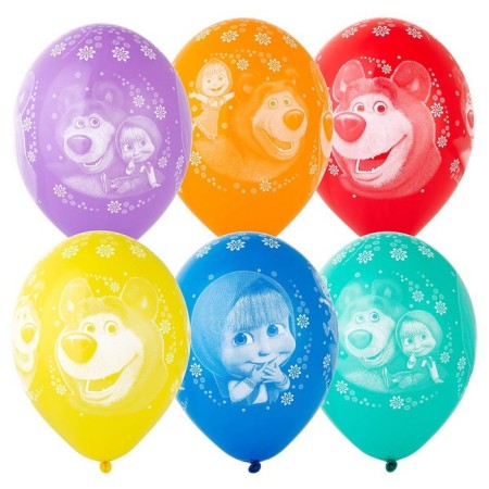 Shar Latex 14 “Masha and the Bear”, pastel, 5 tbsp. Figure, 25 pcs., Mix
