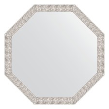 Mirror in the baguette frame, chrome mosaic 46 mm, 63x63 cm