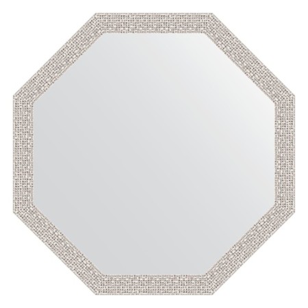 Mirror in the baguette frame, chrome mosaic 46 mm, 63x63 cm