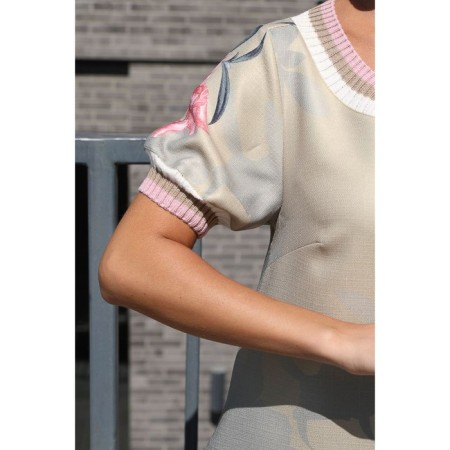 Women's dress, size 46, beige color-12