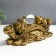 NECKE Bronze "Two toads in the wand of Jui with a ball" 14x6x5 cm 1201418