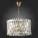 Suspension lamp ST LUCE. SL1170.303.06. Fabio. 6x40 watts, E14, 50x50x29 cm, brass color