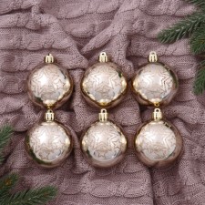 Set of balls plastic D-6 cm, 6 pcs 