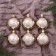 Set of balls plastic D-6 cm, 6 pcs "Emily Stars" gold