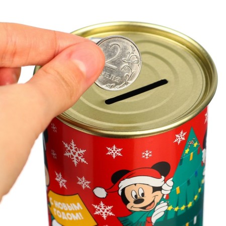 Piggy bank for the New Year, 9.5x9.5x7.5 cm, Mickey Mouse-5