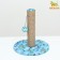 Claw-Stolbik "Piggon" with a ball, 29 x 29 x 32 cm, jute, PVC fabric, turquoise