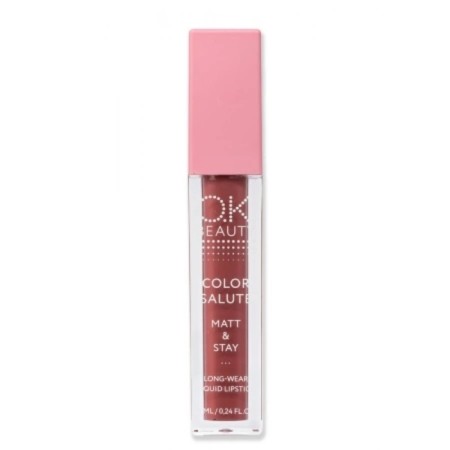 Matte persistent liquid lipstick shade Point, pink universal nude, 7 ml