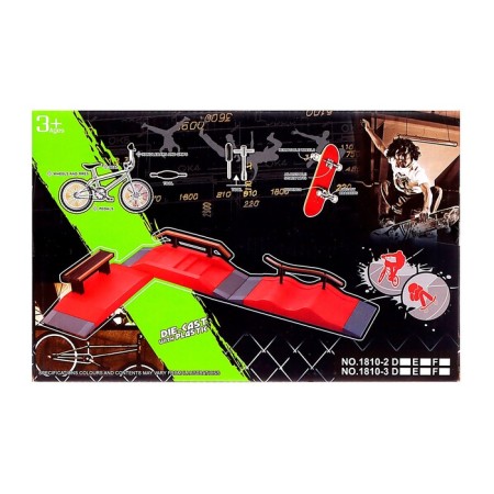 Set Skate Park "Trick: Sliding", Fingerbike with railing on ladder, Mix color-10