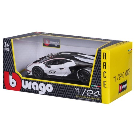 Racing machine BBURAGO LAMBORGHINI Essenza SCV12, DIE-CAST, 1:24, Black and white color-12