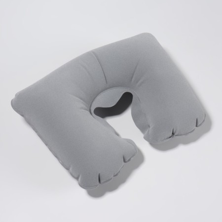 Pillow for the neck is road, inflatable, 38 × 24 cm, gray color-1