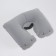 Pillow for the neck is road, inflatable, 38 × 24 cm, gray color